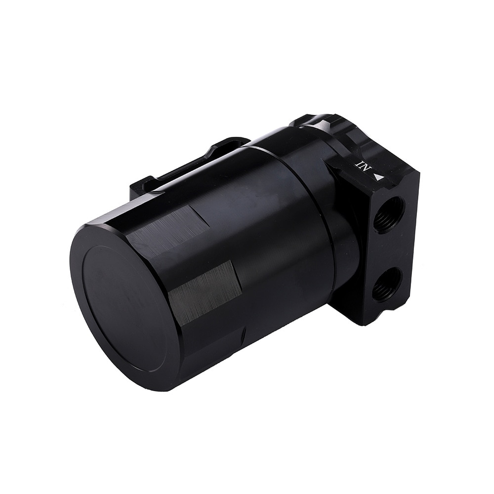 Car Styling Universal Oil Catch Tank Can Auto Aluminum Fuel Reservoir Oil Catch Can with Black Vacumm Hose