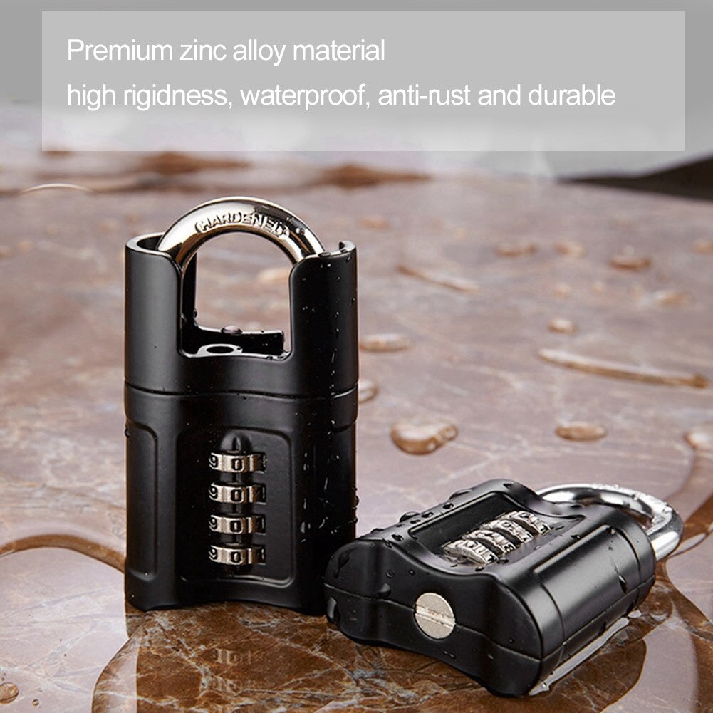 4 Digit Code Password Combination Padlock Waterproof Security Door Lock Safely Code Lock
