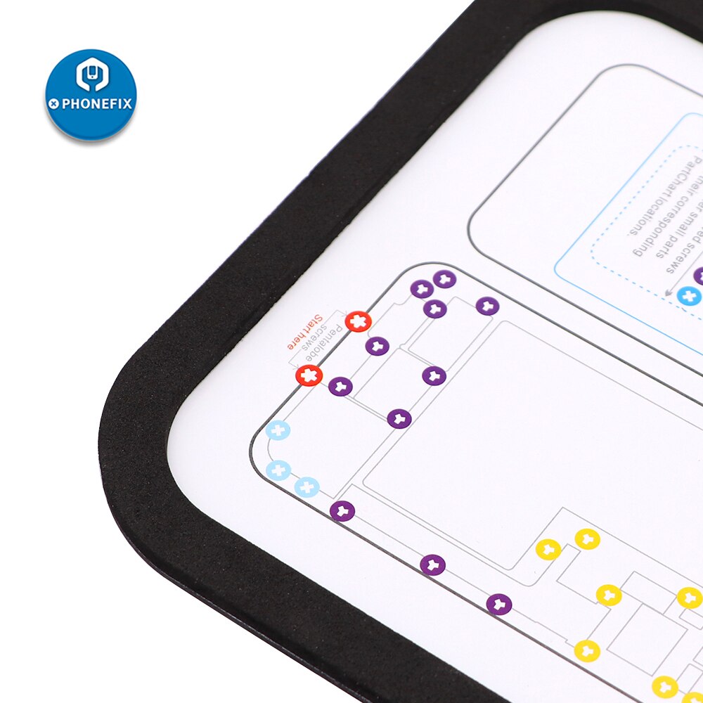 PHONEFIX Magnetic Screw Chart Mat Repair Guide Pad For iPhone 6 6 Plus 6s 7 7 Plus 8 8 Plus X Plus X Xs Xs Max XR