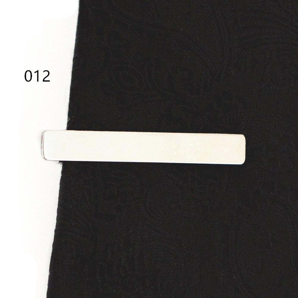 Lange 4 Cm 10 Model Retail Korte Zilveren Mannen Metalen Stropdas Tie Bar Mens Chrome Klem Plain Skinny Tie Clip pins Bars: As the picture6