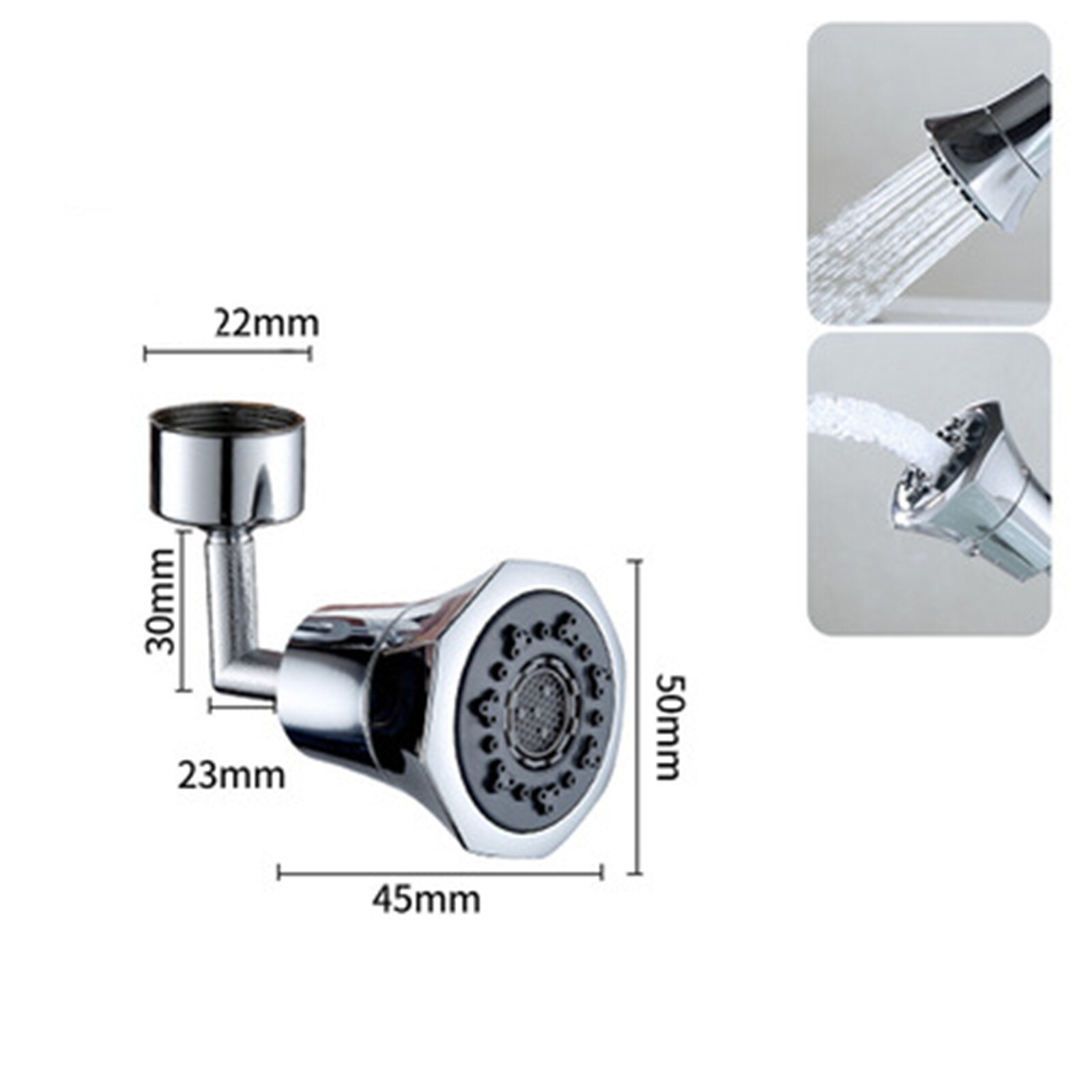 Messing Water Saving Tap Kraan Beluchter Spuit Attachment 360-Graden Swivel Tap Douche Water Draaibare Filter Spuit Nozzle