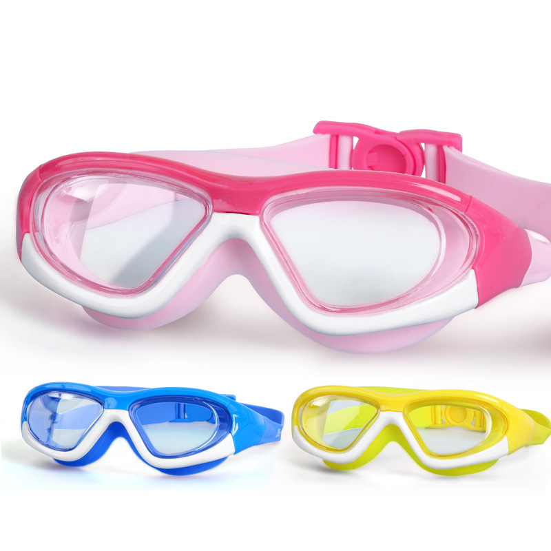 Børnebriller drenge& #39 #39 vandtætte og anti-dug hd svømmebriller piger& #39 ; stor æske badehætte svømmebriller sæt børn