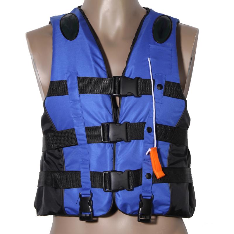 Water Sports Polyester Adult Life Jacket Universal Outdoor Swimming Boating Ski Drifting Vest Survival Suit With Whistle S-XXXL