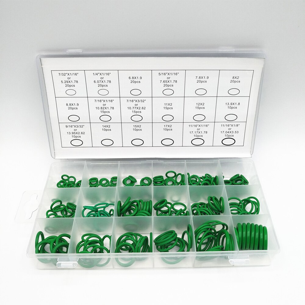 Kit d'assortiment de joints toriques en caoutchouc joint d'étanchéité pour joints toriques 18 spécifications bague d'étanchéité en caoutchouc 270 pièces/ensemble: 270PCS