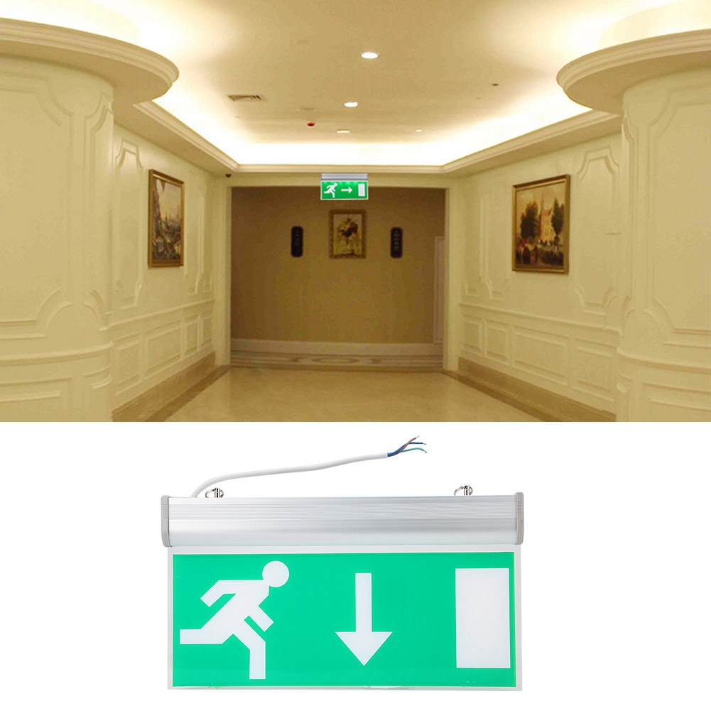 LED Emergency Exit Lighting Sign Safety Evacuation Indicator Light 110-220V LED Emergency Sign Lights