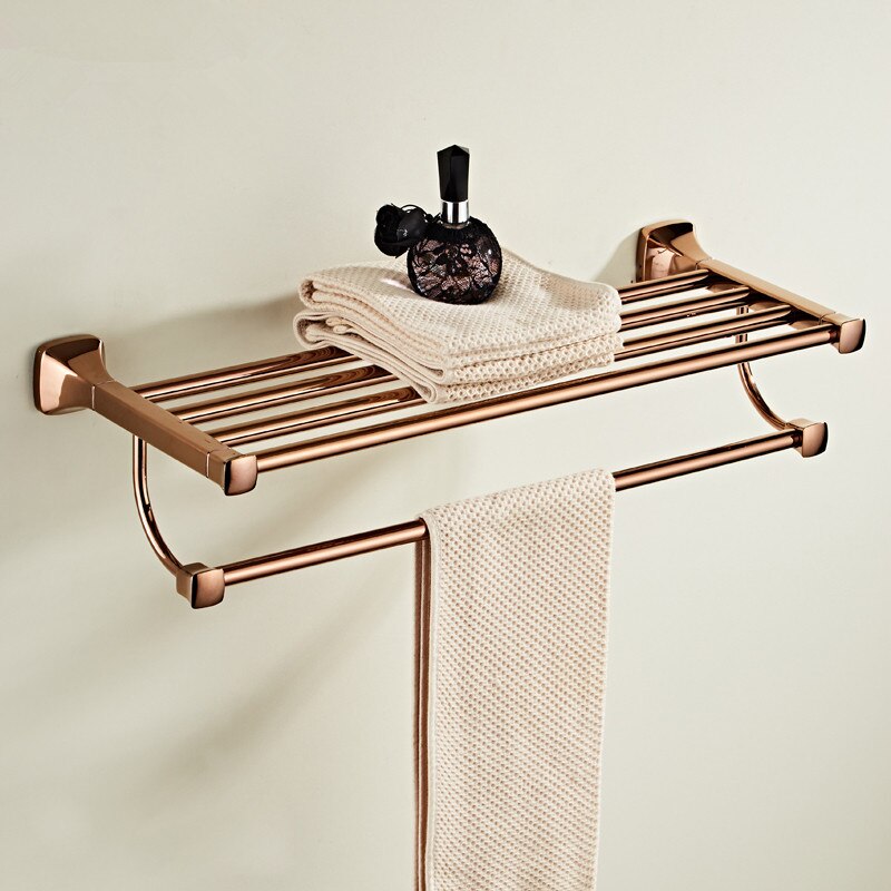 Akcesoria łazienkowe mosiądz różowe złoto kąpieli zestawy sprzętu wieszak na ręczniki, uchwyt na papier uchwyt na szczotkę wc, ręcznik Ranger, haki