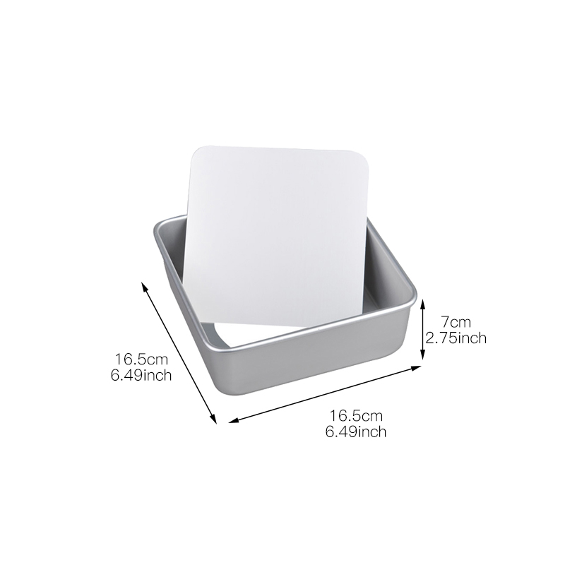 6/8/10 Inch Bakplaat Geanodiseerd Aluminium Vierkante Cake Pan Met Verwijderbare Bodem Anti-aanbak Mousse Chiffon Gereedschap