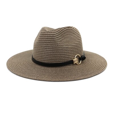 Vrouwen Hoeden Zomer Lente Stro Brede Rand Riem Band Zon Hoeden Outdoor Strand Reizen Casual Zon Beschermende Wit Zwart Zon hoeden: 5