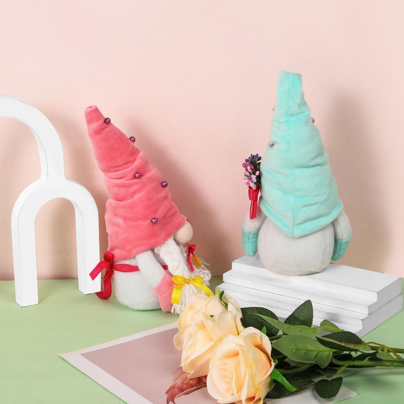 Moederdag Valentijnsdag Leuke Faceless Schort Pop Mom 'S Zitten Dwerg Pluche Pop Familie kinderen