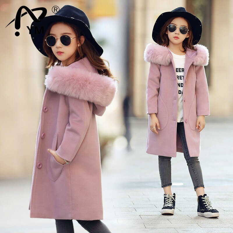 Nuove ragazze giacche invernali sezione lunga abbigliamento con cappuccio giacca a vento abiti primaverili cappotti di lana giacca per bambini capispalla autunno per ragazze