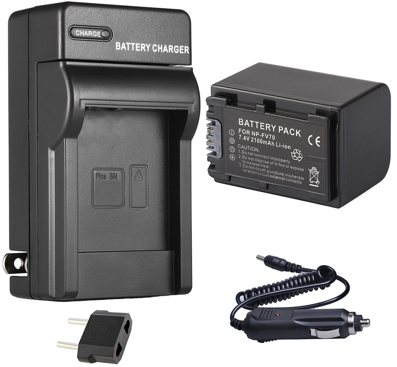 Paquete de batería + cargador para Sony NP-FV70, NPFV70, NP-FV70A, NPFV70A InfoLithium V Series: Battery and ChargerB