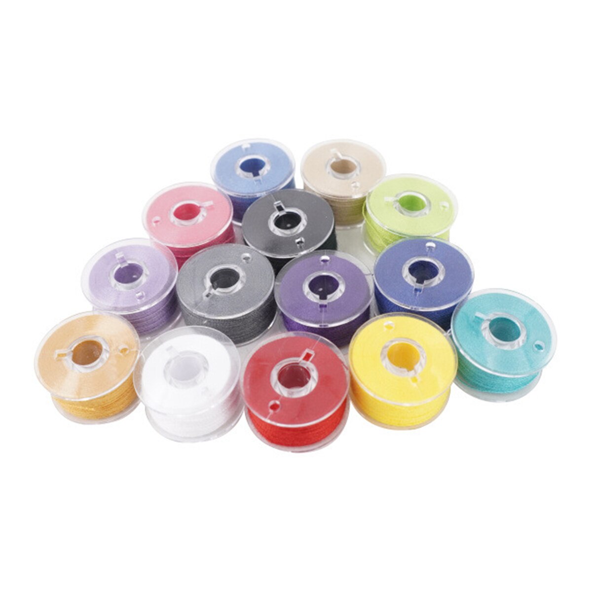 36pcs Thread Bobbins With Clear Storage Box Bobbins Machine Spools Pre-Wound Bobbins Set For Household Sewing Machine