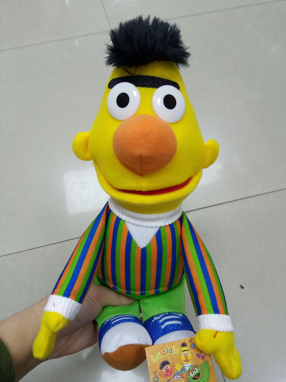 27-40cm Sesame Street Elmo Cookiemonster Oscar Grover Zoe Ernie Big Bird MR SUNFFLEUPAGUS Stuffed Plush Toy Doll Children: 30cm Bert