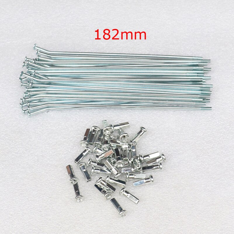 8G 36 pcs Hub spokes With nuts for Dirt Bike Front Or Rear Wheel Rims C Style Rim Hub Only: 8G 182mm