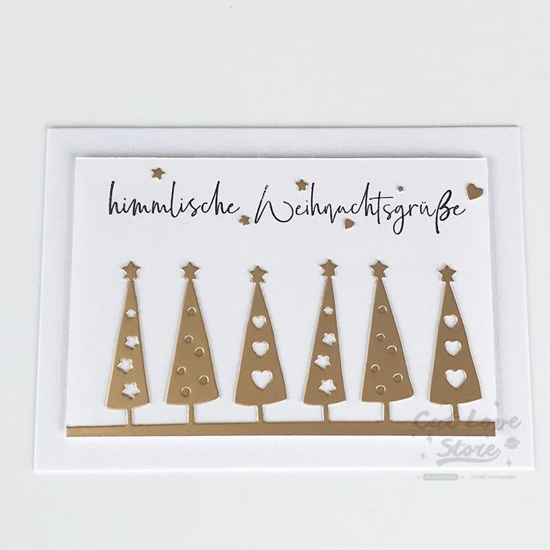 Christmas Tree Border Metal Cutting Dies Scrapbooking Stencil Die Cuts Card Making Decorative Craft Embossing Dies For