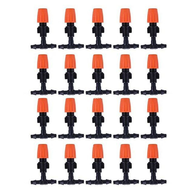 20 Stuks Auto Timer Micro Druppelirrigatiesysteem Plant Zelf Watering Verstelbare Verneveling Sprinkler Nozzles Tuin Gereedschap Mayitr