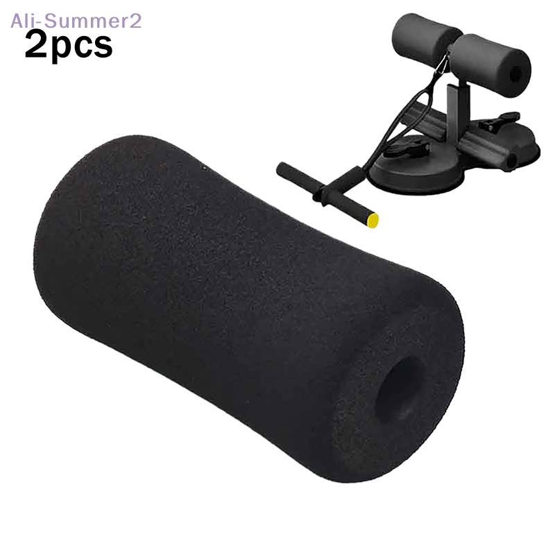 2Pcs Ab Training Sleeve Rolling Foam Roller Gym Exercise Machines Roller Sit-up Board Sponge Covers Hook Foot Foam Fitness Pads