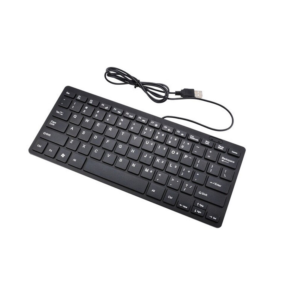 Super Slim Usb 2.0 Mini Multimedia Bedraad Toetsenbord 78 Sleutels Voor Notebook Pc Desktop Toetsenbord Mini Toetsenbord