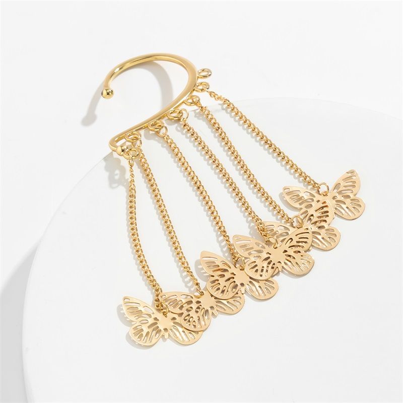 1Pcs Mode Vlinder Kwastje Oorbel Jassen Voor Vrouwen Holle Retro Oorbellen Vrouwelijke Trendy Dangle Oorbellen Sieraden Lange Eardrop