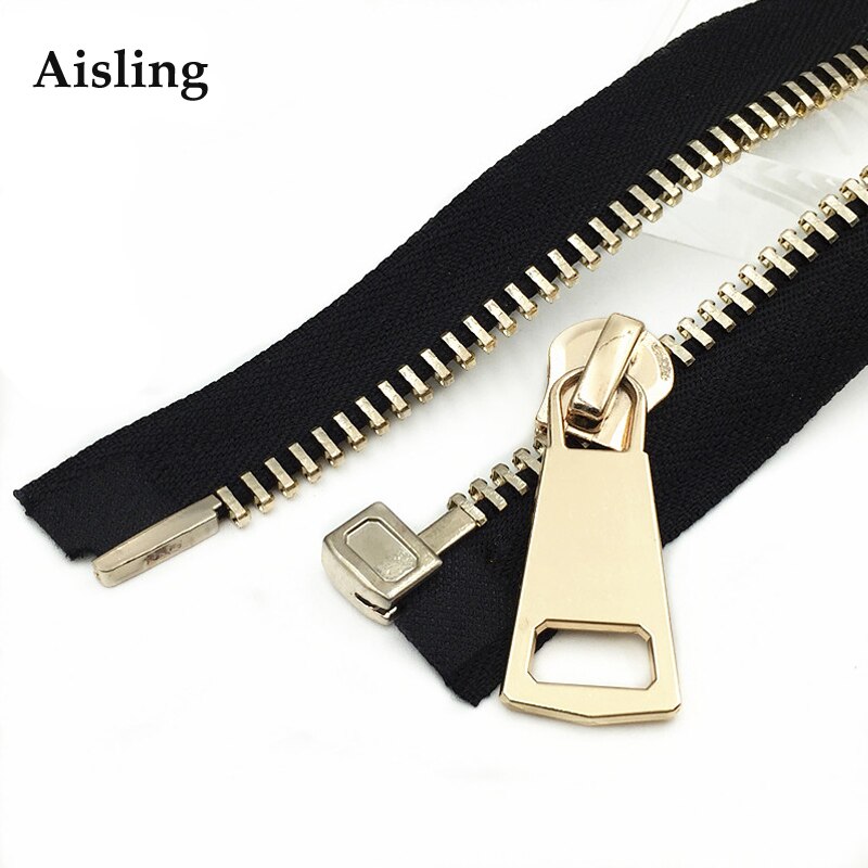 70CM Open-End Metal Zippers Eco-friendly Black Large Zipper For Sewing Down Coat Garments Zipper Sewing Accessories Tools D682