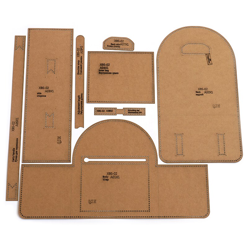 Plantilla de plantilla de Papel Kraft para manualidades, Mini mochila informal de cuero hecho a mano, edición escolar, patrón de bolsa, 1 Juego