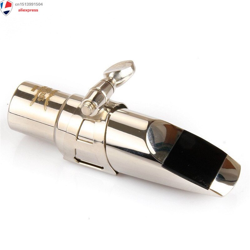 Prive Custom Altsax Mondstuk, Professionele Size 7 Vernikkeld Metalen Eb Altsaxofoon Mondstuk Met Cap + Ligatuur