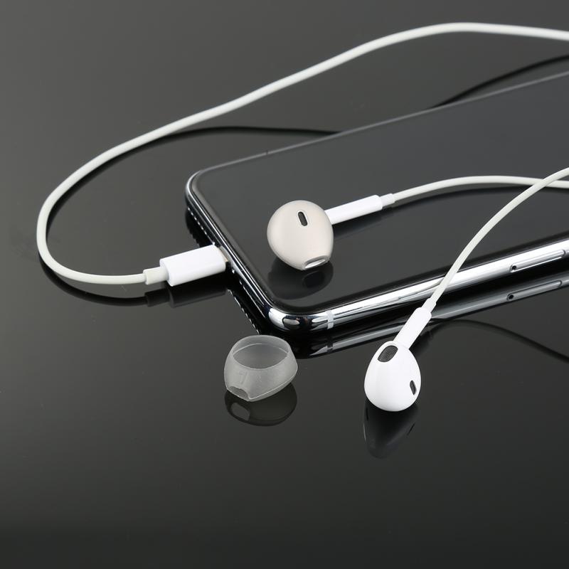 Funda de silicona blanda para auriculares, almohadillas para auriculares para iPhone, Samsung, Xiaomi, Huawei, 1 par