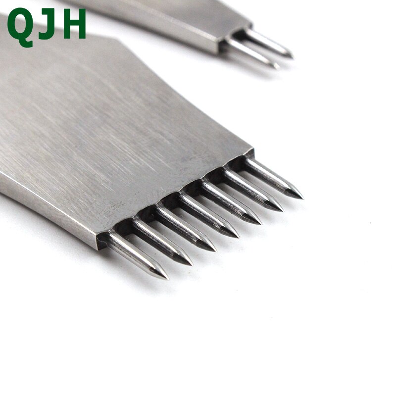 umierać-stali nierdzewnej skórzany punktak pneumatyczny okrągły otwór rękodzieło skóra dłuta kłucia żelaza szwy narzędzia robić skóry 3/4/5mm rozstaw