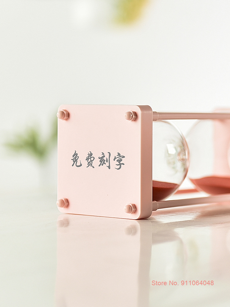 Gratis Belettering 30 Minuten Zandloper Tijd Timer Mintgroen Half Uur Hoge Borosilicaatglas Zandloper Grappige Kinderen Dag