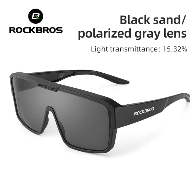 ROCKBROS Fietsbril UV400 Bescherming Slijtage Zonnebril Heren Dames voor Rijden Vissen Wandelen Fietsen Multifunctionele brillen: Black