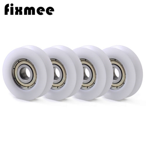 Fixmee 10 Pcs U Nylon Plastic Ingebed 608 Groef Kogellagers 8*30*10Mm Gids Katrol