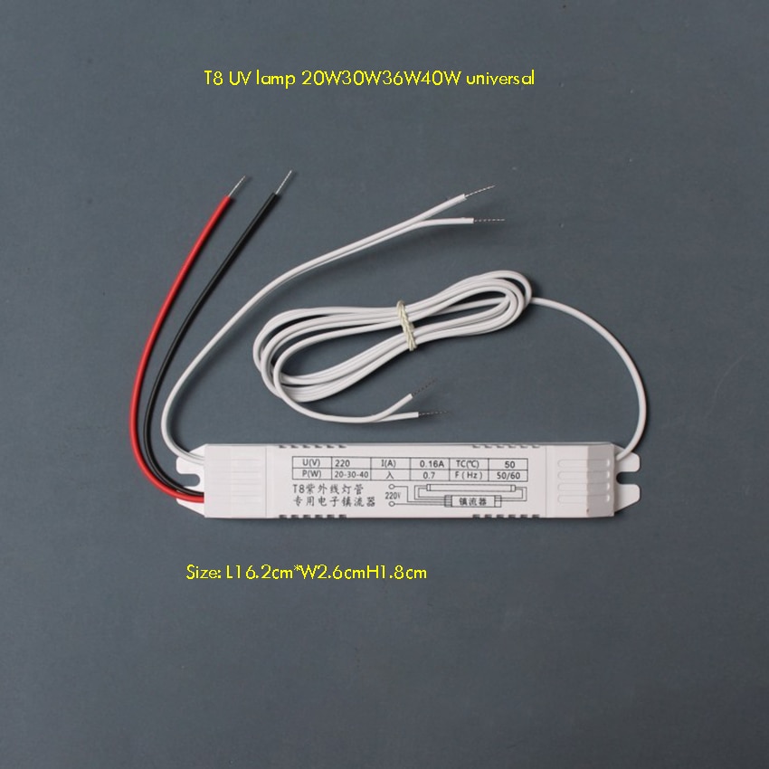 220V 50-60Hz T8 Electronic Fluorescent Ballast for Ultraviolet Lamp Tube 20W 30W 36W 40W Magnetic Conductor Electronic Ballast