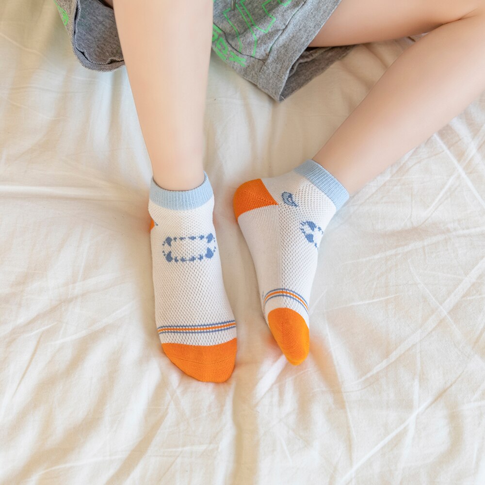 5 Paare/los Baby Socken Sommer Frühjahr Neue Baumwolle freundlicher Socken Dünne Mädchen mädchen Nette Reizende Karikatur Socken