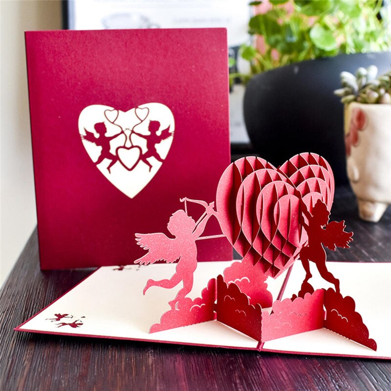 3D Flower Trees Shape Pop-Up Greeting Cards For Valentine's Day Year Mother's Day Happy Birthday Cards Girlfriends: 2