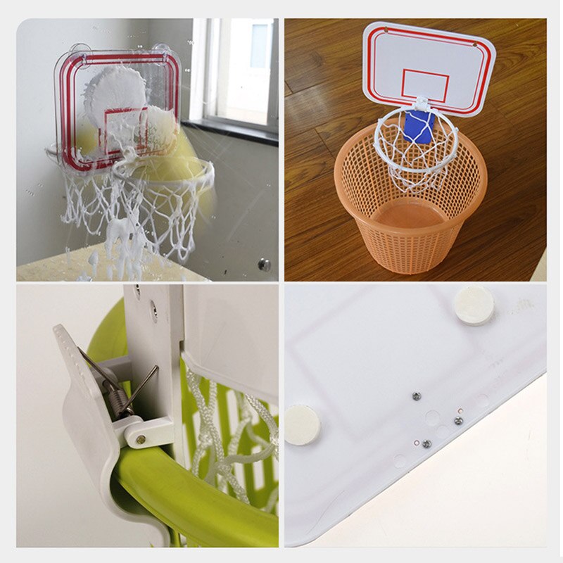 Indoor Folding Portable Suspension Free Punch MINI Plastic Basketball Frame basketball set Mini Basketball Net Game Hoop Ring