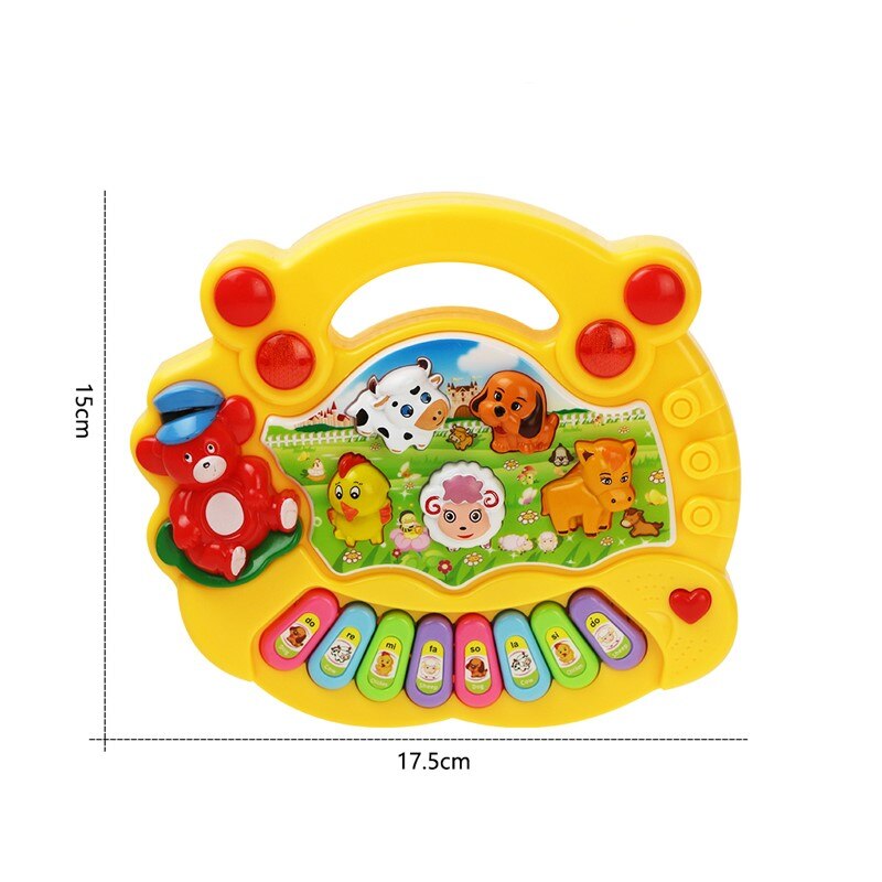 2 Soorten Farm Animal Geluid Kids Piano Muziek Speelgoed Muzikale Dieren Klinkende Keyboard Piano Baby Spelen Type Muziekinstrumenten