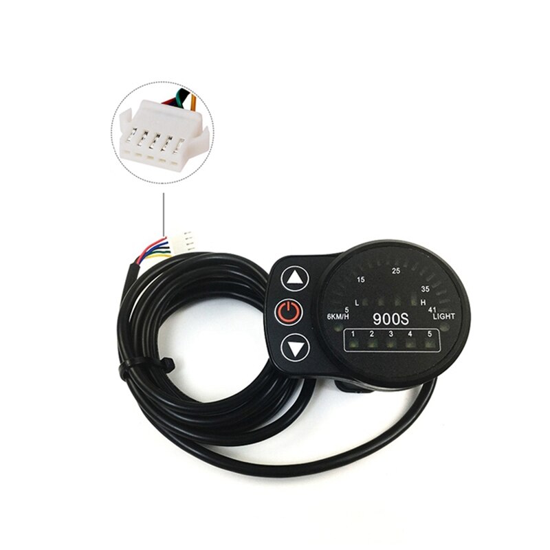 Aanbieding-E-Bike Motor KT-900S Elektrische Led Display Meter Met Sm Connector Voor Fiets Modificatie Elektrische Fiets