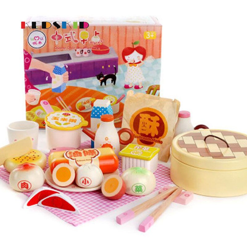 Classic Pretend Play Chinese dim sum keuken speelgoed imiteren chef Keuken Sets Kok Leuk spel speelgoed miniatuur voedsel kerstcadeau