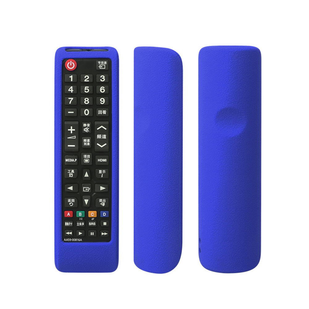 Dustproof Protector Protective Case Solid Remote Control Cover Home Soft Accessories TV Silicone Durable Removable For Samsung: Blue