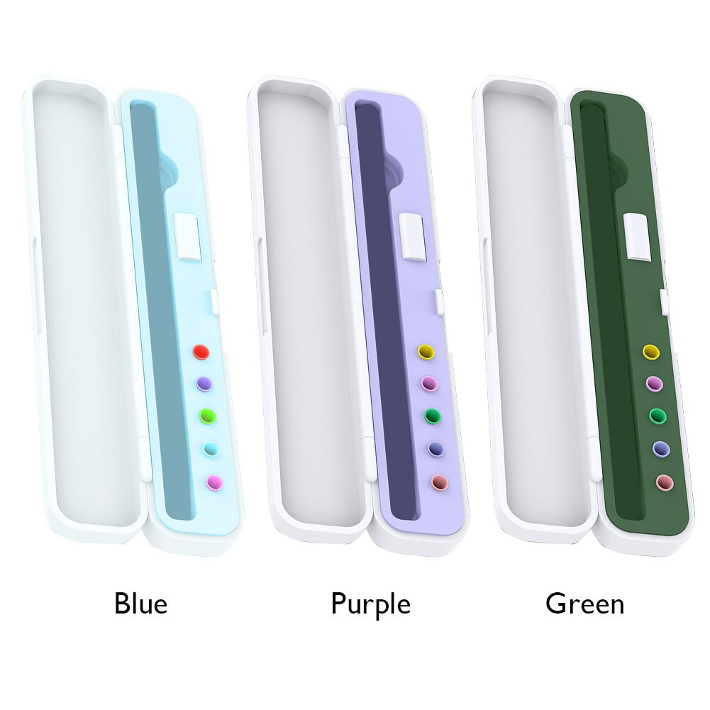 Pencil Storage Box for Apple Pencil Pen Nib Holder for Apple Accessories Portable ABS Silicone Carrying Case