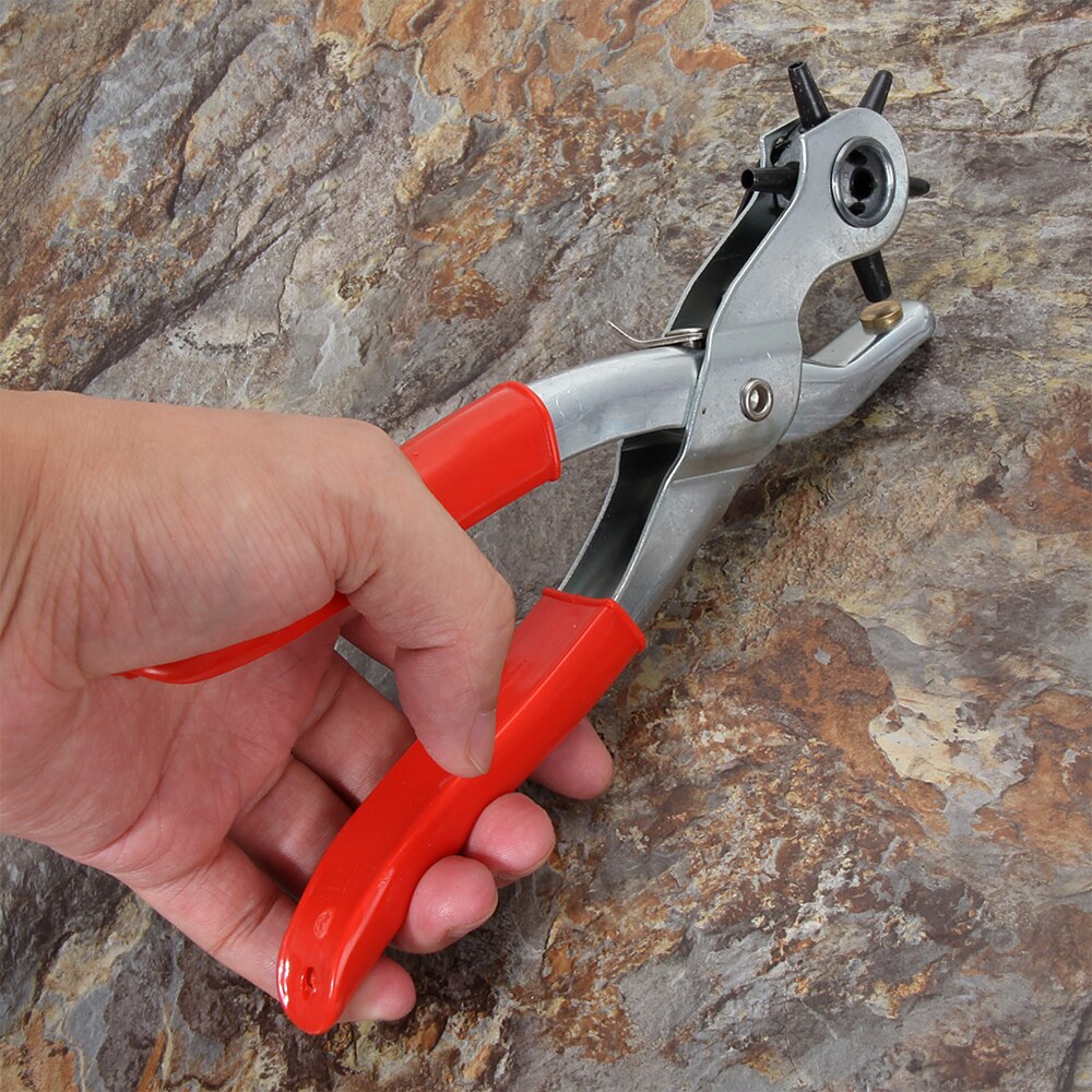 DIY Belt Holes Puncher With 6 Kinds Of Holes Durable Heavy Duty Rotary Hole Puncher Practical Leather Holes Sizes Maker Tool