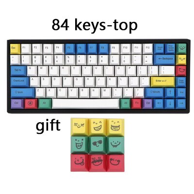 Copritasti Tastiera meccanica PBT Gesso di Colore Set keycap GH60 FFC660 64 tasti 87 eys 104 tasti 108 tasti Chiave Cap: 84keys top