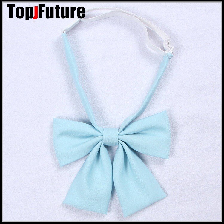 Japanese School JK Uniform Bow Tie For Girls Butterfly Cravat Solid Color School Sailor Suit Uniform Accessories Flowers Tie: YELLOW