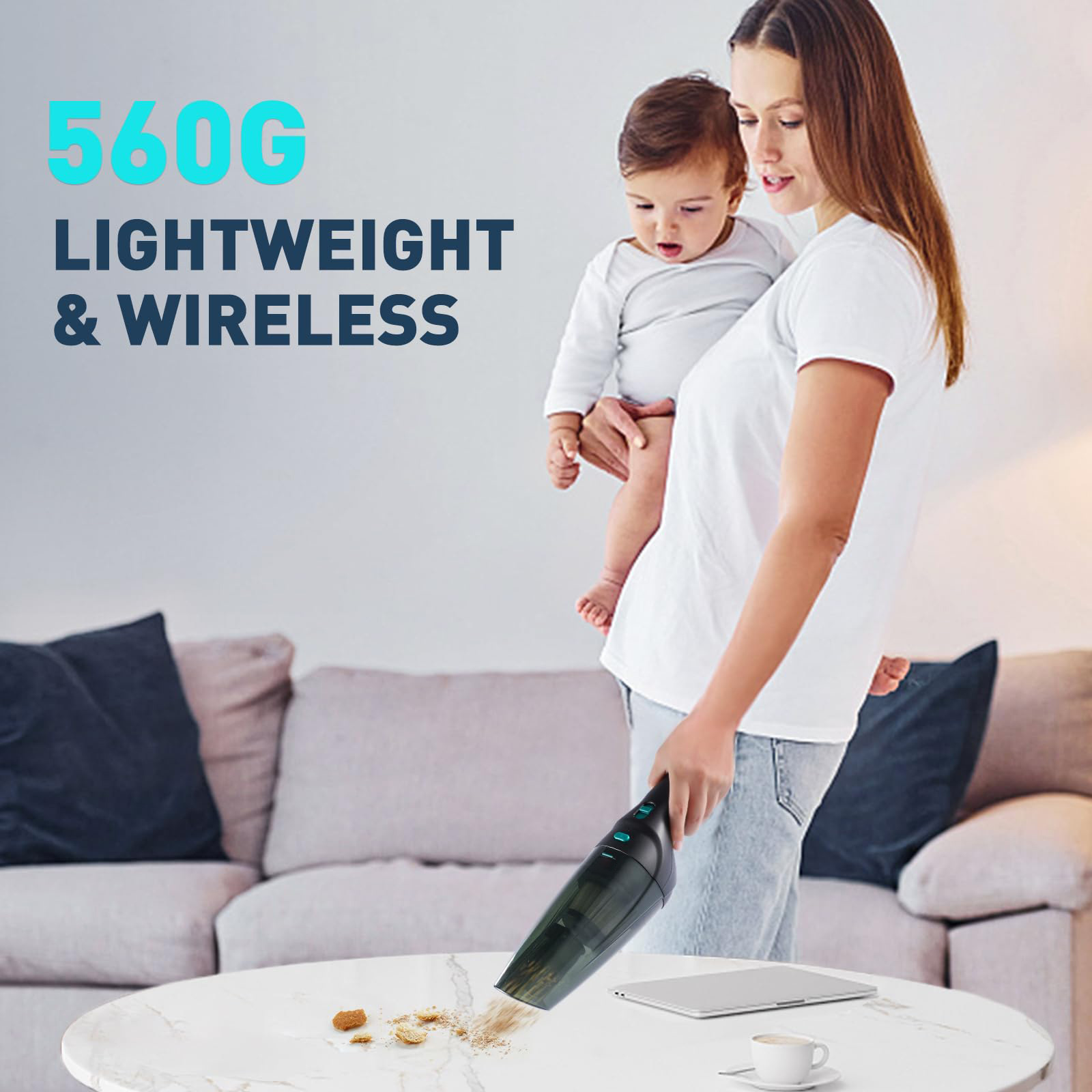 Auto-Staubsauger, Super stärker Handheld, kabellos, leistungs Stark, klein und tragbar