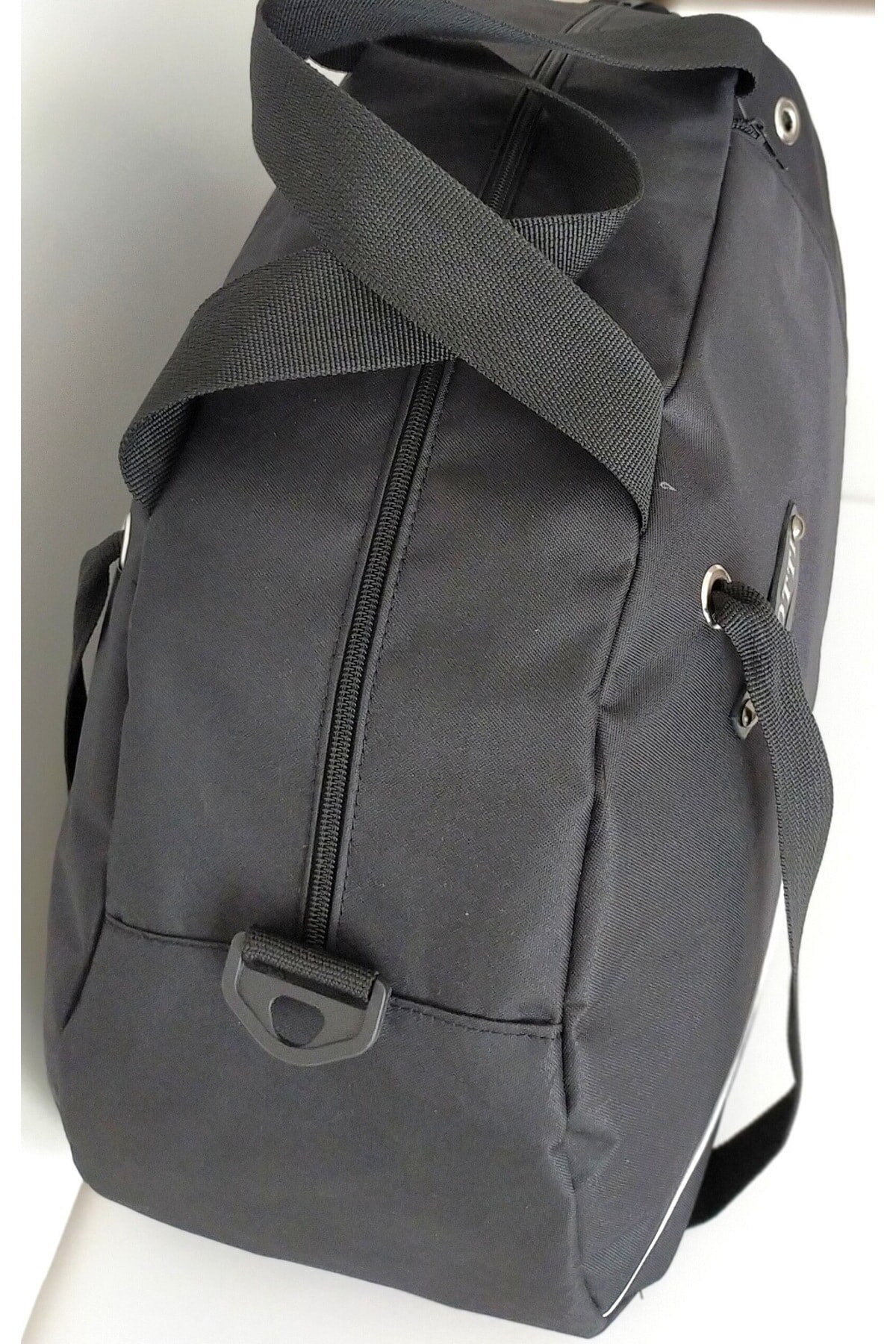 Unisex Black Duffel Bag