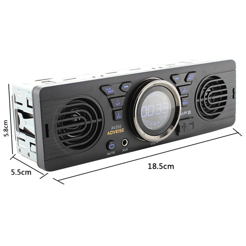 AV252 12V Car Radio Tuner In-dash Audio MP3 Player Car Stereo FM Radio Bluetooth 2.1 + EDR with USB / TF Card Port MP3 / WMA