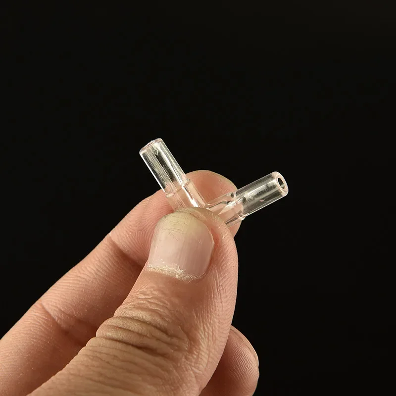 Conector de codo transparente de 10X 4mm, conector de tubo de línea de aire de acuario de plástico para pecera, accesorios profesionales geniales
