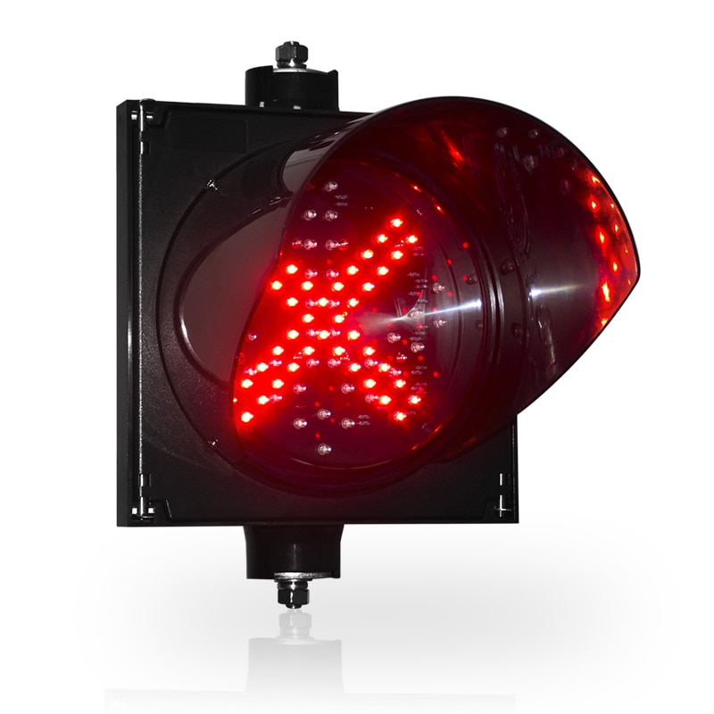 200Mm 1 Aspect Rood Kruis Groene Pijl Led Licht Verkeer Signaal