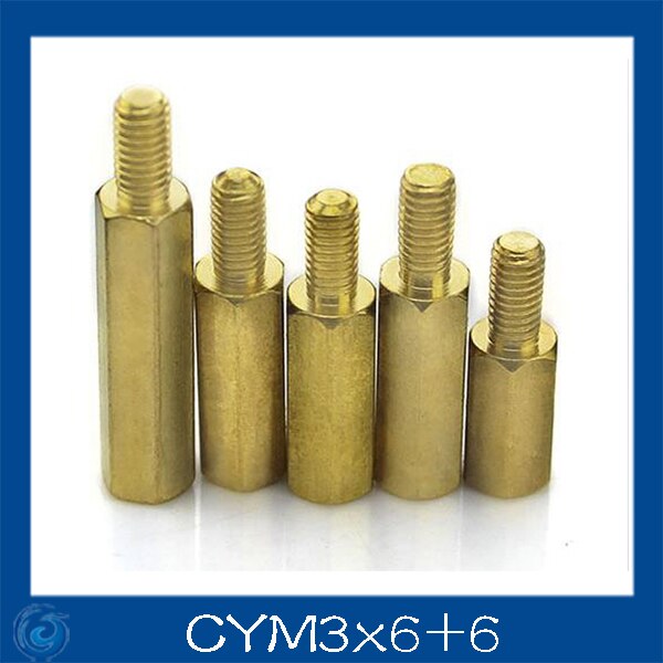 M3*6+6mm Column M3 Single head angle of six pillars/Brass screw/Six angle separation column/M3-Series Screw cap