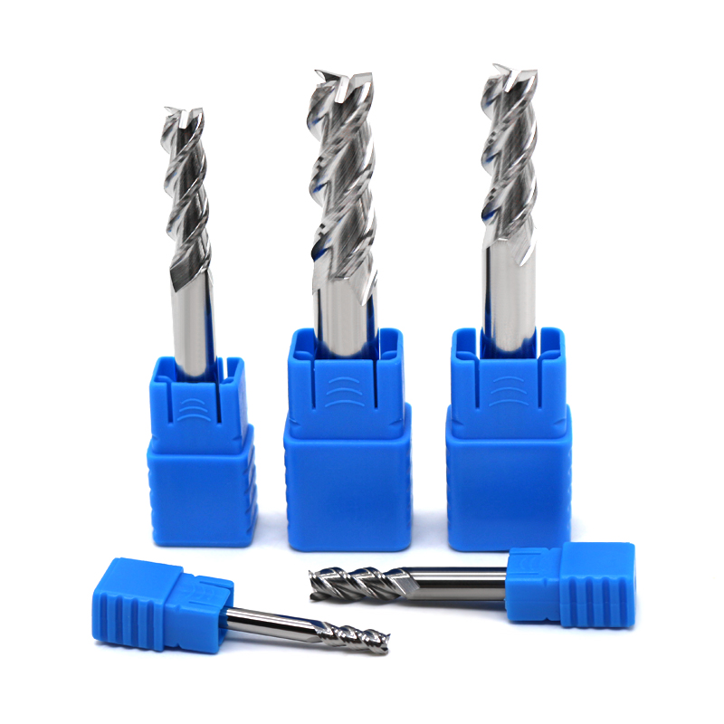 HRC50 Houtbewerkingsgereedschap rechte fluiten Cnc carbide frees Aluminium Koper Houtfrees Freesgereedschap